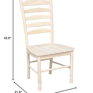 International Concepts Bedford Ladderback Dining Chairs, Unfinished