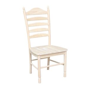 International Concepts Bedford Ladderback Dining Chairs, Unfinished