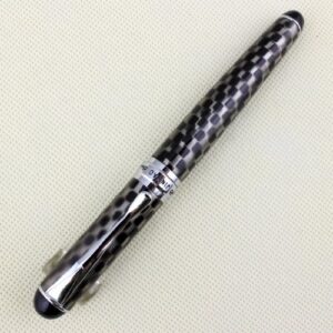 gullor advanced executive rollerball pen jinhao 750 black & silver square pattern pen