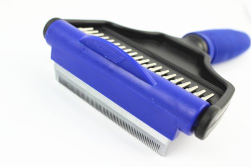 Pet Grooming - The Desheddinator Dog Brush Dog Comb and Undercoat Rake for Dogs Cats + Horses. Cat Brush for Shedding, Cat Grooming Brush, Cat Comb & Cat Groomer At Cat Products. De-shedding Tool