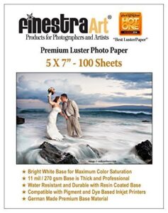 5" x 7" premium luster inkjet photo paper - 100 sheets
