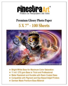 5" x 7" premium glossy inkjet photo paper - 100 sheets