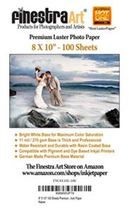 8" x 10" premium luster inkjet photo paper - 100 sheets