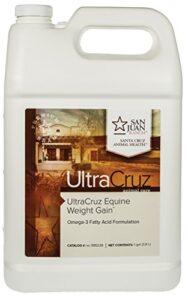 ultracruz equine weight gain supplement for horses, 1 gallon, liquid (32 day supply)