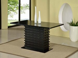 king's brand black finish wood wave design dining room kitchen table