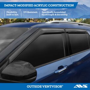 Auto Ventshade [AVS] Outside Mount Ventvisor | 2013 - 2016 Dodge Dart- Smoke, 4 pc. | 94529