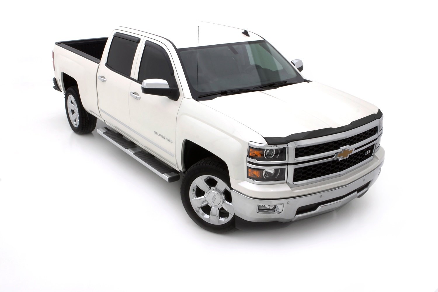 Auto Ventshade [AVS] Aeroskin Hood Protector | 2014 - 2015 Chevrolet Silverado 1500, Low Profile/Flush - Smoke | 322062