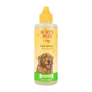 burt's bees for pets dogs natural eye wash with saline solution | eye wash drops for dogs or puppies | eliminate dirt and debris from dog eyes with dog eye rinse, 4oz