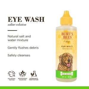 Burt's Bees for Pets Dogs Natural Eye Wash with Saline Solution | Eye Wash Drops for Dogs Or Puppies | Eliminate Dirt and Debris from Dog Eyes with Dog Eye Rinse, 4oz
