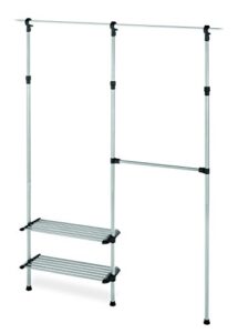 whitmor 2 shelf 2 rod closet system - adjustable closet maximizer