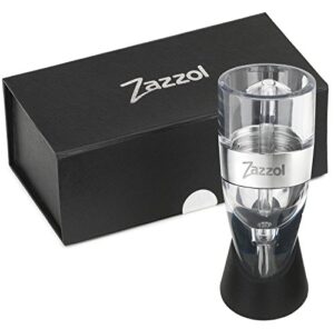 zazzol wine aerator decanter - multi stage design with gift box - recommended by business insider