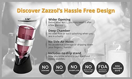 Zazzol Wine Aerator Decanter - Multi Stage Design with Gift Box - Recommended by Business Insider