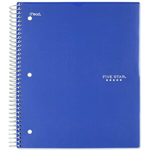 five star spiral notebook, 3 subject, college ruled paper, 150 sheets, 11" x 8-1/2, customizable cover, color selected for you, 1 count (08232)