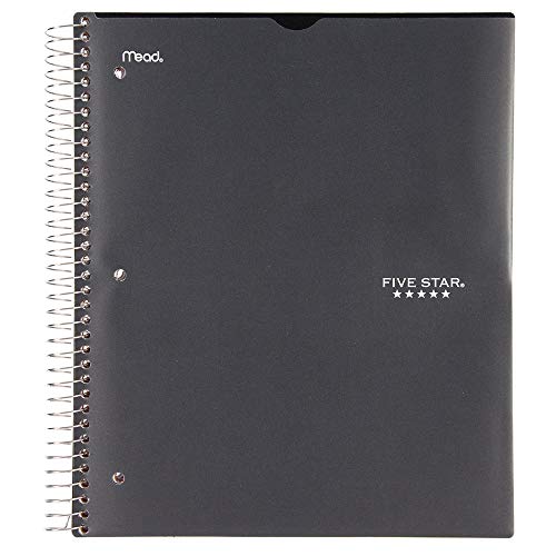 Five Star Spiral Notebook, 3 Subject, College Ruled Paper, 150 Sheets, 11" x 8-1/2, Customizable Cover, Color Selected For You, 1 Count (08232)