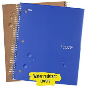 Five Star Spiral Notebook, 3 Subject, College Ruled Paper, 150 Sheets, 11" x 8-1/2, Customizable Cover, Color Selected For You, 1 Count (08232)