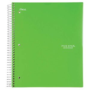 Five Star Spiral Notebook, 3 Subject, College Ruled Paper, 150 Sheets, 11" x 8-1/2, Customizable Cover, Color Selected For You, 1 Count (08232)