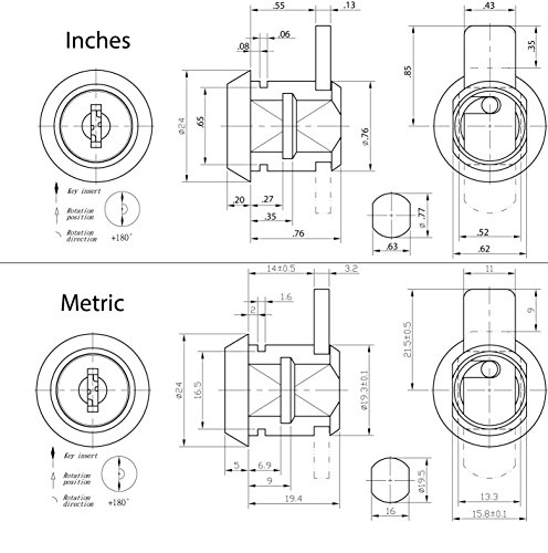 FJM Security FJM-3756-KA Deadbolt Keyed Alike Clip Lock with Chrome Finish, Keyed Alike