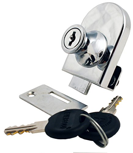 FJM Security 0240-KA, Single Glass Door Lock with Chrome Finish, Keyed Alike