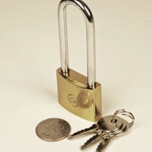 FJM Security Products Mountain Series (BP125ALS-51) Solid Brass Padlocks, 1-1/4" Wide Keyed Alike, 2-1/8" Long Shackle