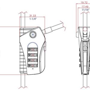 FJM Security SX-645 Combination Universal Cable Lock