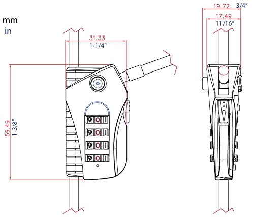 FJM Security SX-645 Combination Universal Cable Lock