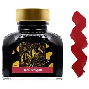 diamine refills red dragon bottled ink 80ml - dm-7077
