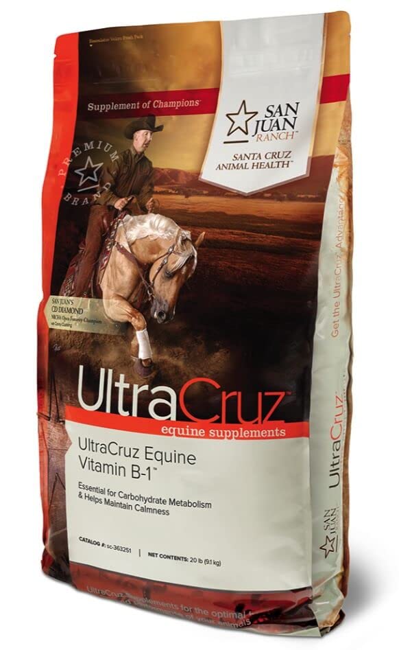 UltraCruz Equine Vitamin B-1 Supplement for Horses, 20 lb, Pellet (335 Day Supply)