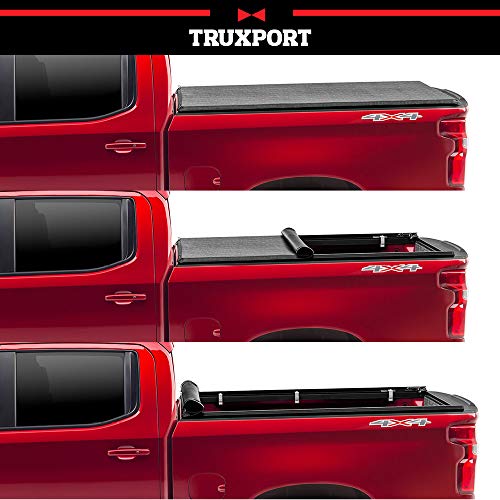 TruXedo TruXport Soft Roll Up Truck Bed Tonneau Cover | 271801 | Fits 2014 - 2018, 2019 Limited/Legacy Chevy/GMC Silverado/Sierra 1500 5' 9" Bed (69.3") , Black