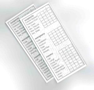 clue 2 classic replacement card notepad sheets