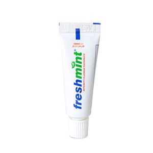 144 tubes of freshmint® 0.6 oz. anticavity fluoride toothpaste, tubes do not have individual boxes for extra savings, travel size