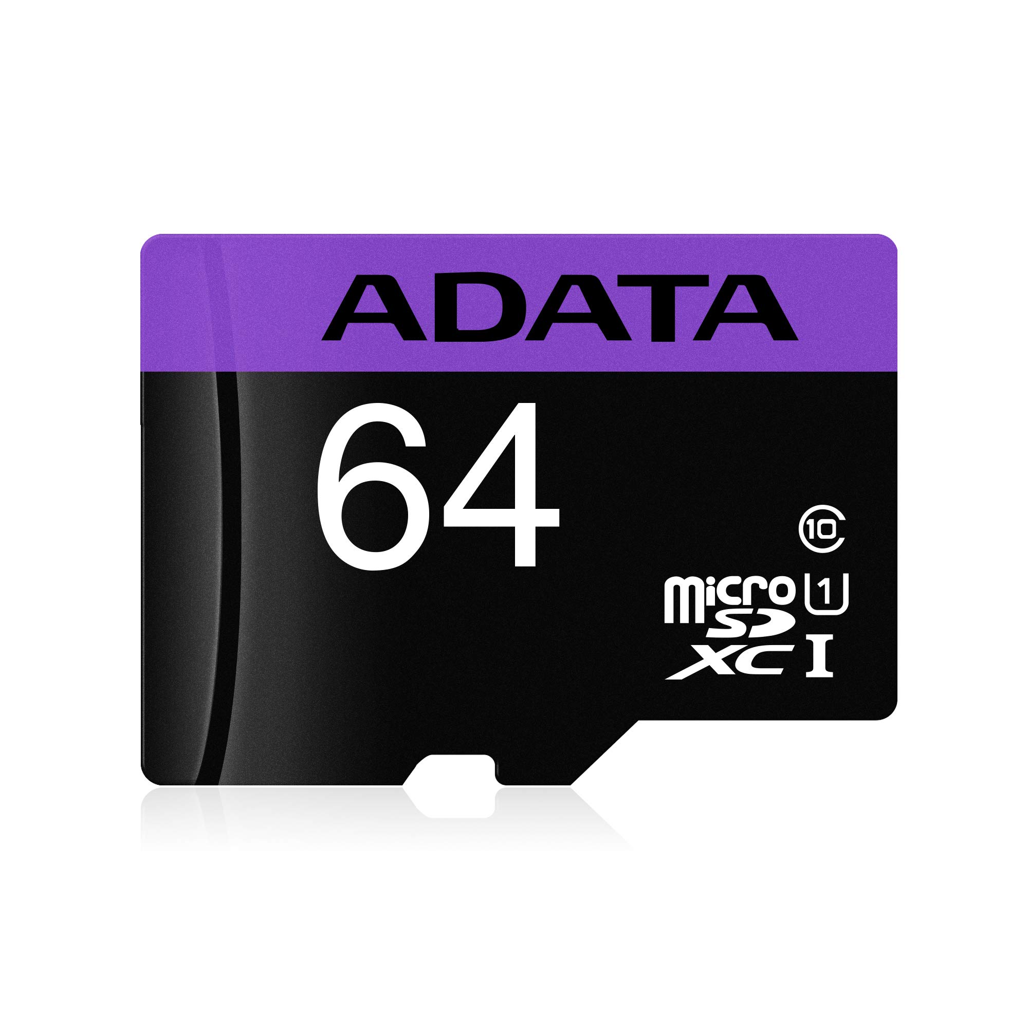 ADATA Premier 64GB microSDHC/SDXC UHS-I U1 Class 10 Memory Card with Adapter (AUSDX64GUICL10-RA1)