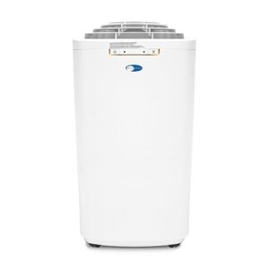 whynter arc-110wd 11,000 btu portable air conditioner with dehumidifier and fan for rooms up to 350 sq ft, includes activated carbon filter and storage bag, white