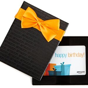 Amazon.com $75 Gift Card in a Black Gift Box (Birthday Presents Card Design)