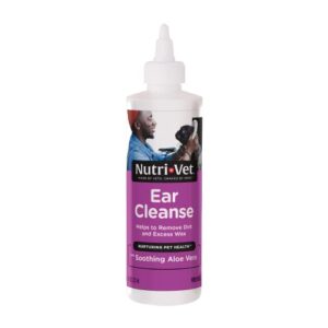nutri-vet ear cleanse for dogs - ear cleaner & deodorizer - 8 oz
