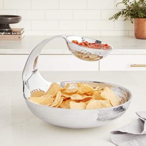 Towle Hammersmith Gooseneck Chip and Dip Server, 11-Inch