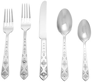 towle everyday pueblo 20-piece stainless steel flatware set, service for 4