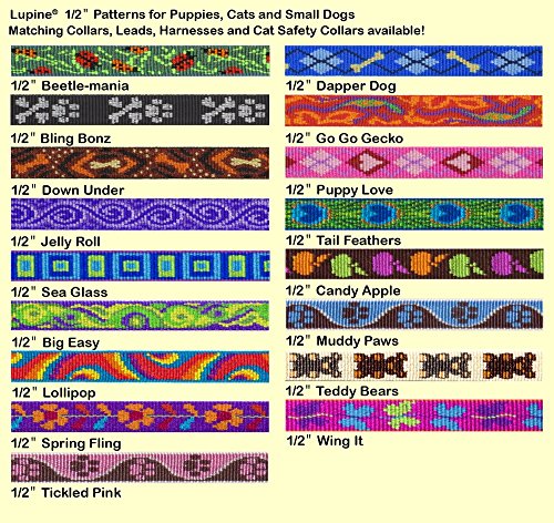 LupinePet Originals 1/2" Lollipop 12-20" H-style Harness for Small Pets