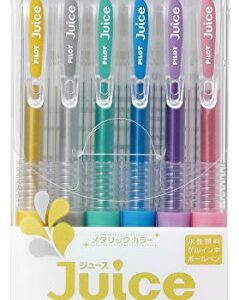 PILOT Juice Gel Ink BallpointPen, 0.5mm, Metallic Colors (LJU-60EF-6CM)