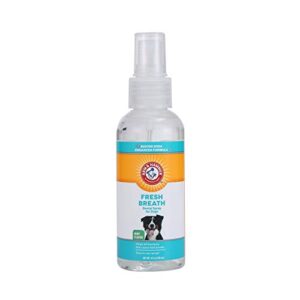 arm & hammer for pets fresh breath dental spray for dogs | reduce plaque & tartar buildup without brushing, 4 ounces, mint flavor | dog teeth cleaning spray, arm and hammer dog dental care