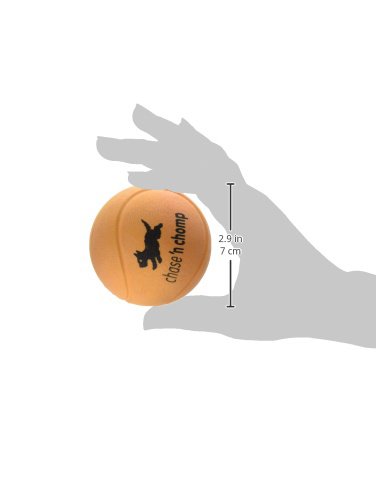 Chase 'n Chomp Hi-Bouncer Ball Pet Chew Toy, 2.85-Inch, Orange