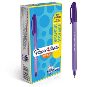 paper mate inkjoy 100st ballpoint pen | medium point (1.0mm) | violet | 12 count