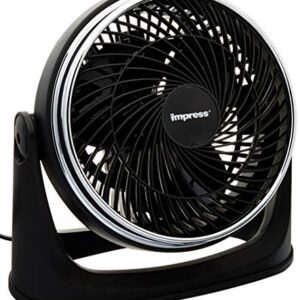 Impress IM-718TC Table Fan, 8-inch, Black