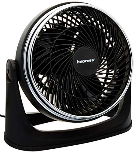 Impress IM-718TC Table Fan, 8-inch, Black