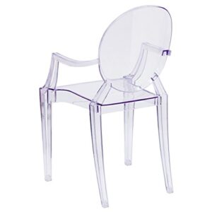 Flash Furniture Ghost Chair with Arms in Transparent Crystal