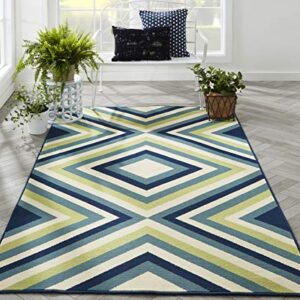 Momeni Rugs , Baja Collection Contemporary Indoor & Outdoor Area Rug, Easy to Clean, UV protected & Fade Resistant, 3'11" x 5'7", Multicolor