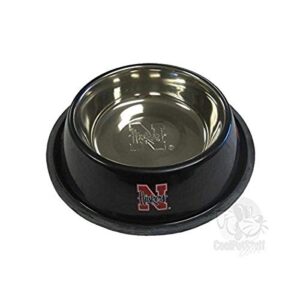 pet goods ncaa nebraska cornhuskers stainless steel bowl