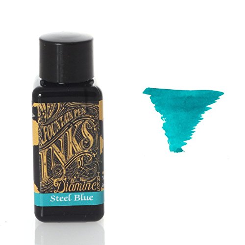 Diamine 30 ml Bottle Fountain Pen Ink, Steel Blue