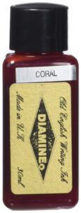 diamine 30 ml bottle fountain pen ink, coral
