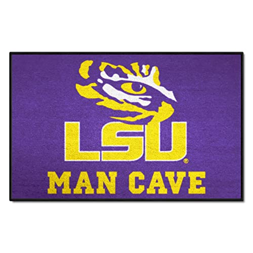 FANMATS 14564 LSU Tigers Man Cave Starter Mat Accent Rug - 19in. x 30in. | Sports Fan Home Decor Rug and Tailgating Mat