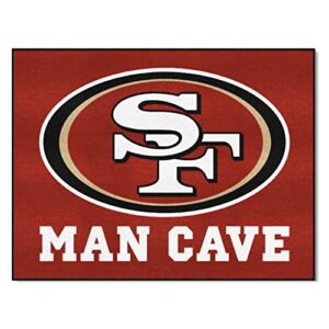 fanmats - 14364 nfl - san francisco 49ers man cave rug - 34 in. x 42.5 in. 34"x45"